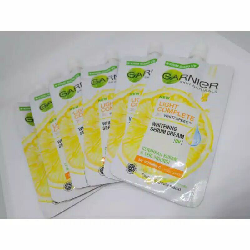 [SACHET/KUNING] Garnier Light Complete Whitening Serum Cream 7ml