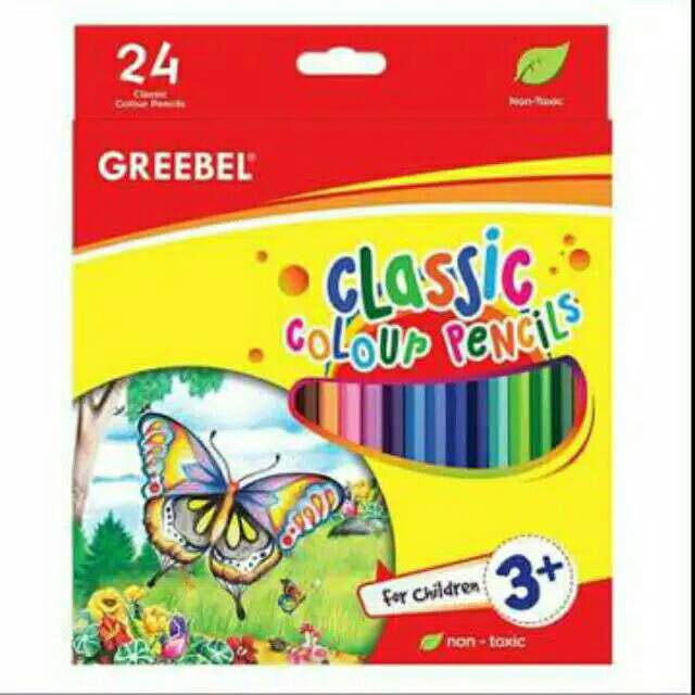 

Classic colour pencil/Pensil warna 24 warna Greebel