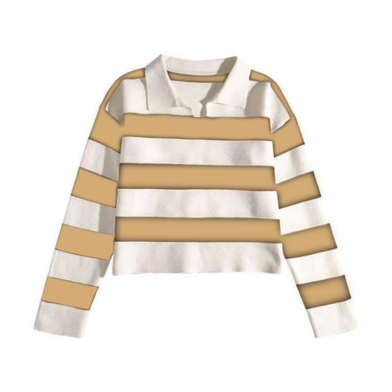 Sweater Crop Top Blaster Stripe