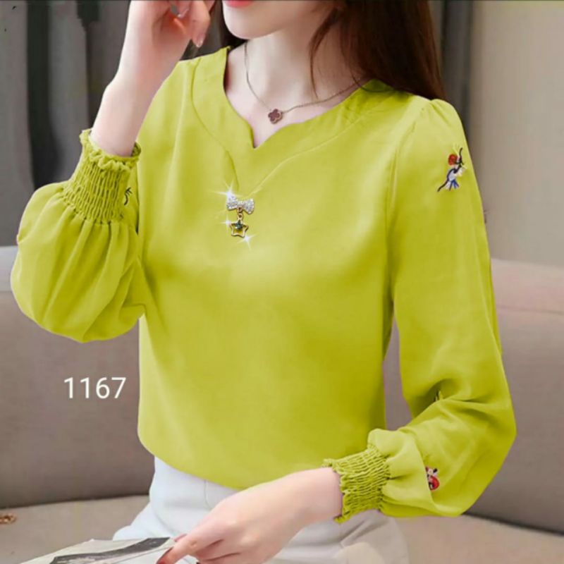 BLUS GAYA KOREA ATASAN FASHION WANITA 1167