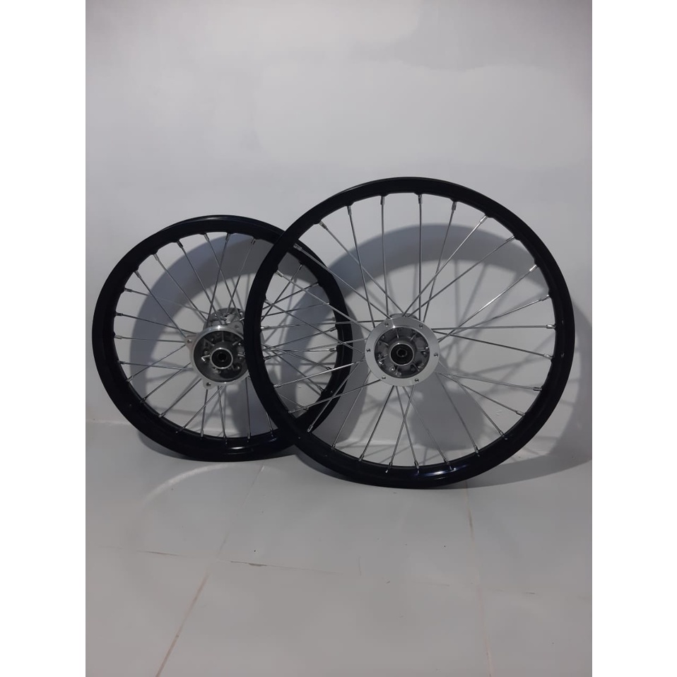 VELG SET KLX 18 21 WARNA HITAM VARIASI KLX BF