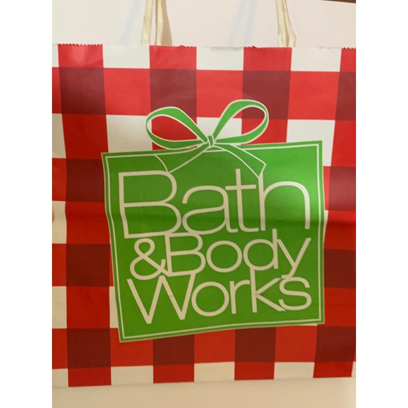 

BBW Bath and Body Works Paperbag Festive red Christmas authentic