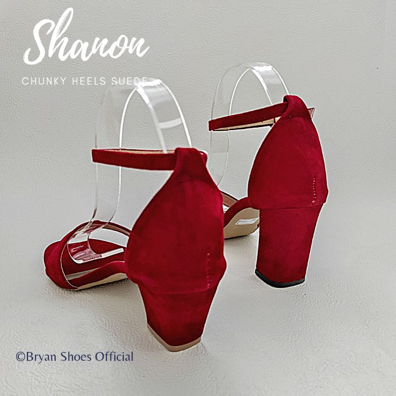 Bryan Shanon Suede Chunky Heels Tahu 5cm 9cm Beludru Oversize Bigsize Jumbo 36-40 41 42 43 Berkualitas