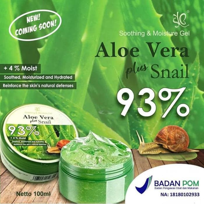 93% SOOTHING &amp; MOISTURE GEL ALOEVERA PLUS SNAIL FROM SYB