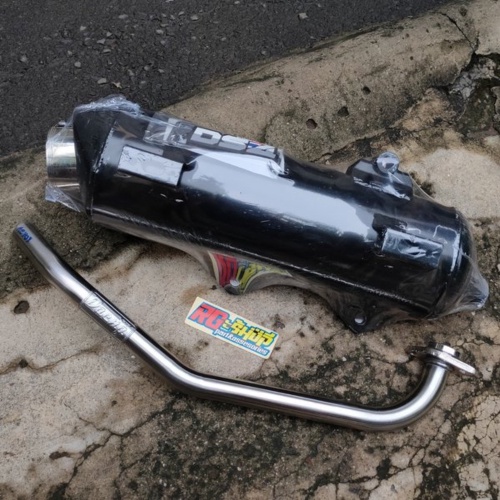 Unik knalpot slip on standar racing daeng sai4 sai 4 aerox 155 corong stainless original thailand Be