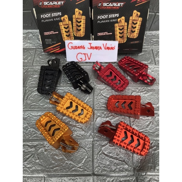 foot Step Klx Scarlet Racing Injakan Kaki Depan Cross Klx Bahan Cnc