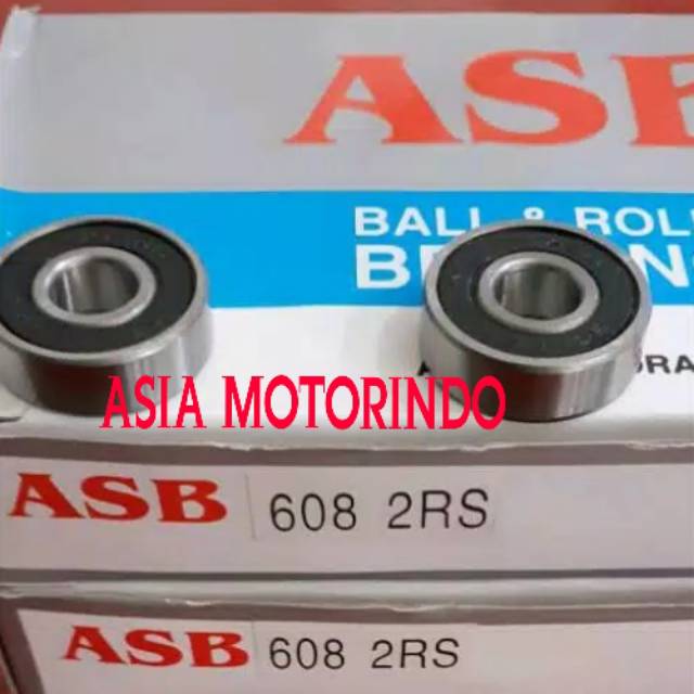 miniature bearing 608 2RS ASB bearing 6082RS bearing motor kipas angin spiner gerinda ASB 608-2RS