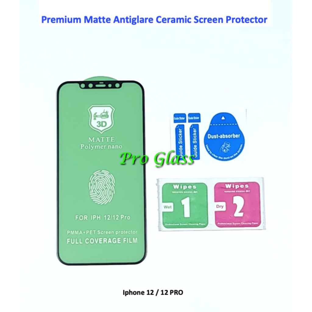 Iphone 12 / 12 Mini / 12 PRO / 12 PRO MAX Antiglare Shock Ceramic Premium Screen Protector