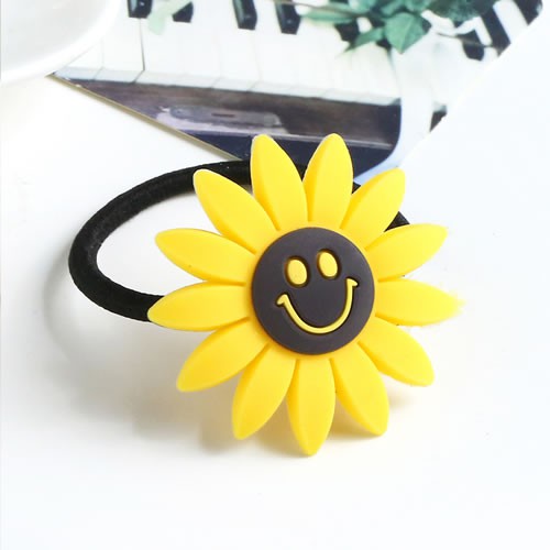 LRC Ikat Rambut Sweet Yellow Smiling Face Decorated Sunflower Shape Hair Band