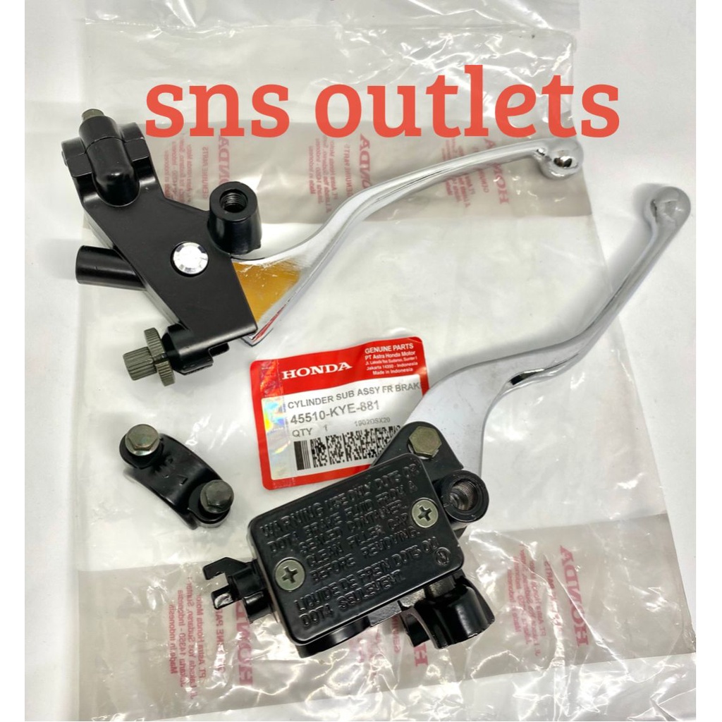 Master rem atas assy Tiger sepaket + CHROME  baut handel set dudukan handel kopling Tiger Megapro Ve