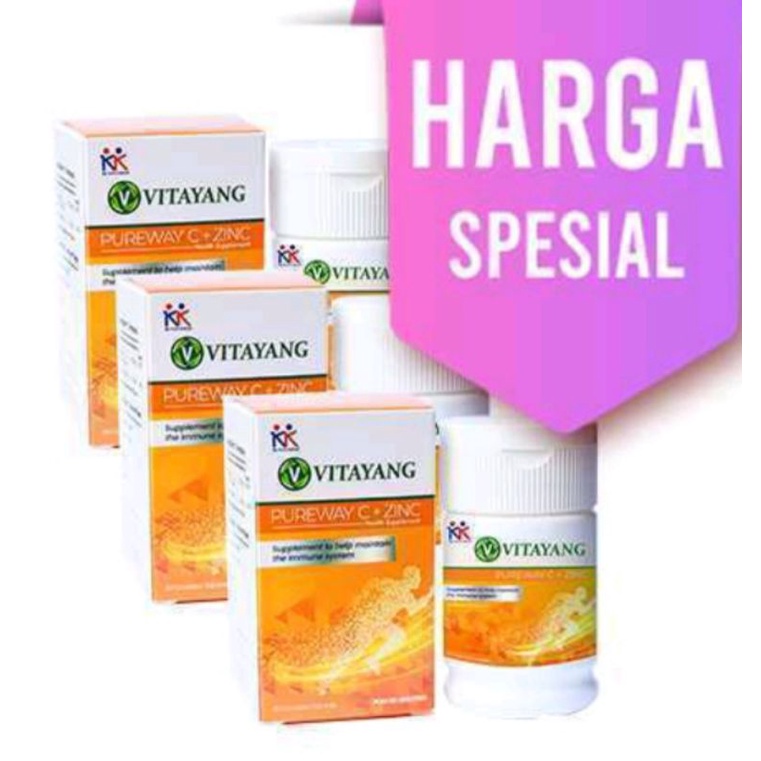 

Original Vitayang Pureway C + Zinc multi vitamin (Paket hemat 3 box)