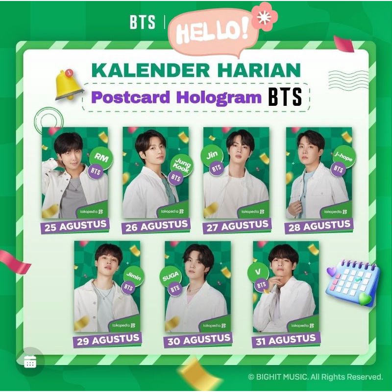 Postcard / Photocard BTS Toko Hijau (Official)