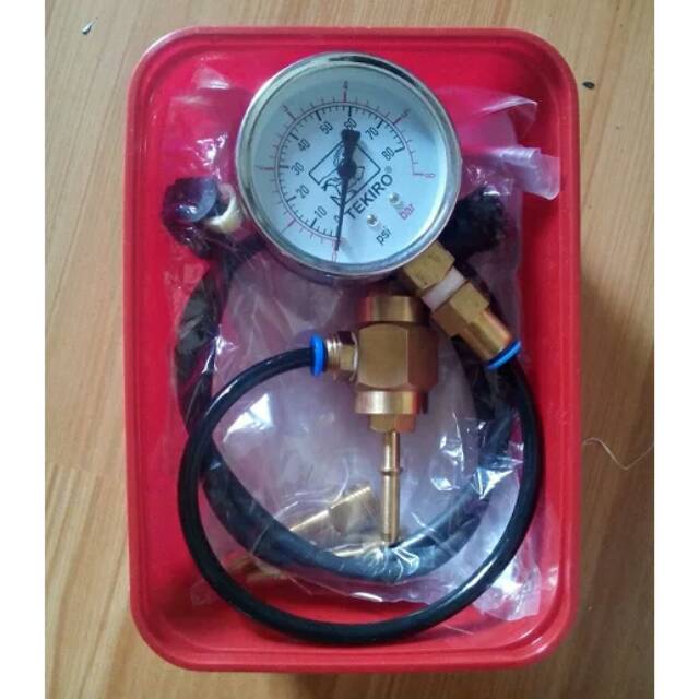 PRESURE GAUGE ALAT TES FUEL PUMP ALL MOTOR INJECTION PLUS SELANG ANGSA