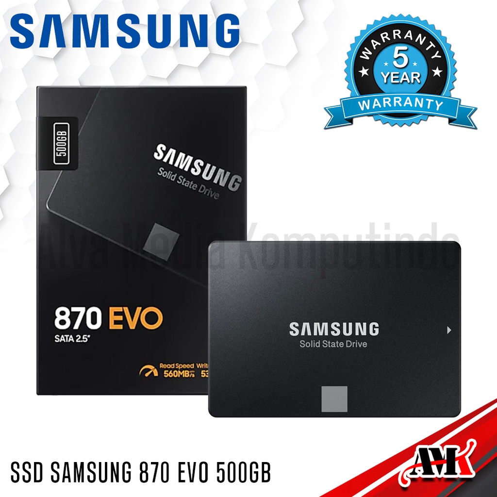 SSD Samsung EVO 870 500GB SATA 6GB/s / SSD SAMSUNG V-NAND ORIGINAL / SSD LAPTOP