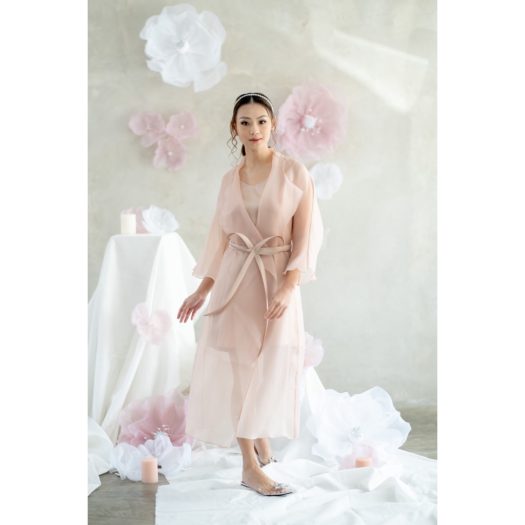 Alma Robe- FAE Collection- Kimono Organza Pengantin Bride Robe Wedding Robe Pita