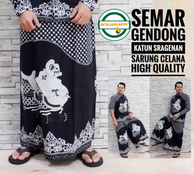 Sarung &amp; Sarung Celana SEMAR GENDONG Katun Halus Adem Tebal Lebar