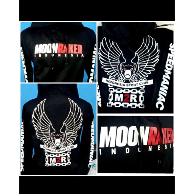 HOODIE MOONRAKER SPEED MANIAC FULL SABLON BAHAN FLEECE TEBEL ADEM GAK BERBULU MODEL KEKINIAN