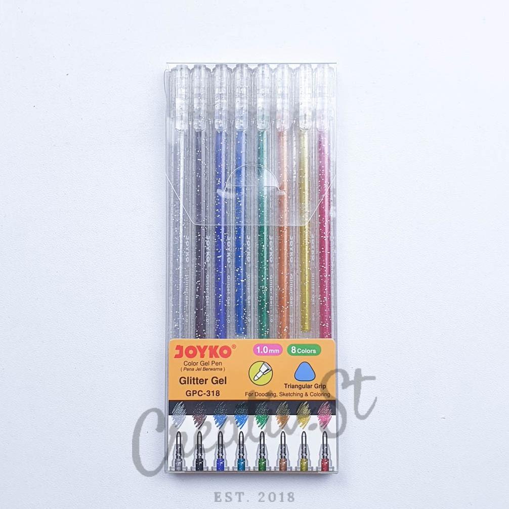 

Joyko Color Pen GLITTER 8 Colors GPC-318 Bolpen