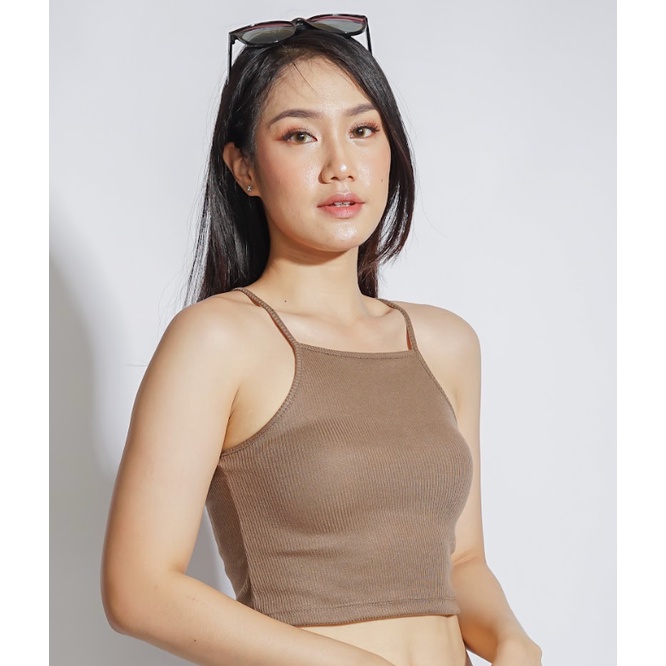 MODAVIE - MELODY TANKTOP Basic Crop Tank Top Rajut Baju Atasan Wanita