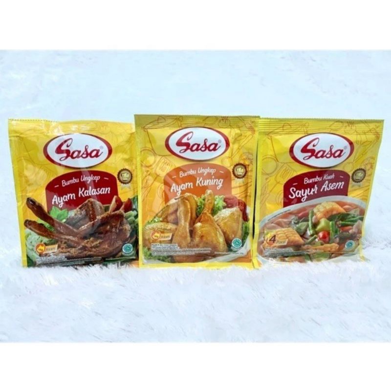 

Sasa Bumbu Ungkep Sayur Asem, Ayam Kalsan, Ayam Kuning 33 Gr