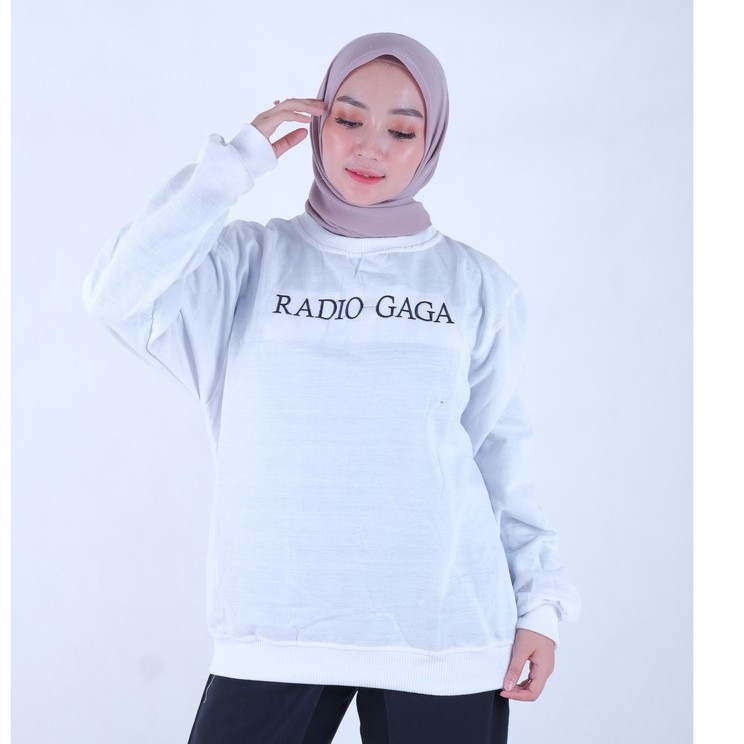 Sweater Wanita RADIO GAGA Sweter Fleece Sweater Korean Style Lengan Panjang