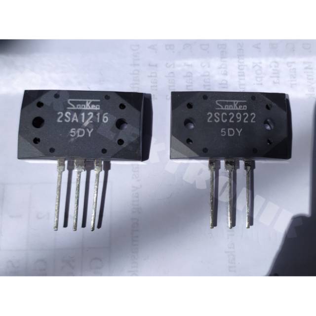 Transistor Sanken 2SA1216 & 2SC2922 5DY Original/ TRANSISTOR SANKEN ORIGINAL