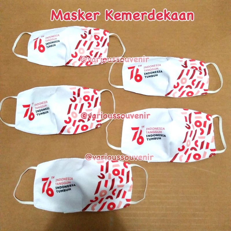 Masker Kemerdekaan RI 17 Agustus 2021 HUT RI 76 tahun Indonesia Merdeka