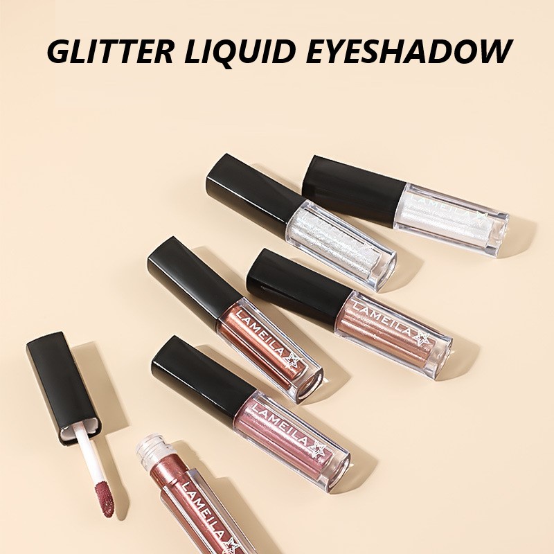 LAMEILA Liquid Eyeshadow Cair Gliiter Metalik LM-1033 / LM1033 / LM 1033 Berkualitas Original Import Murah Rumah Cantik 354 Medan Makeup Mata Riasan Wajah