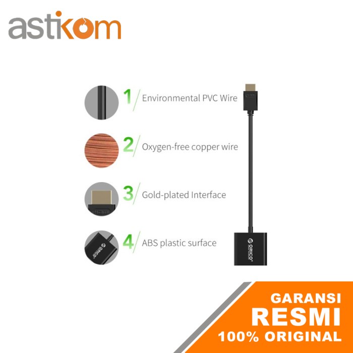 Adaptor Kabel HDMI To VGA Orico DHTV-C20 Full HD 1080P Converter