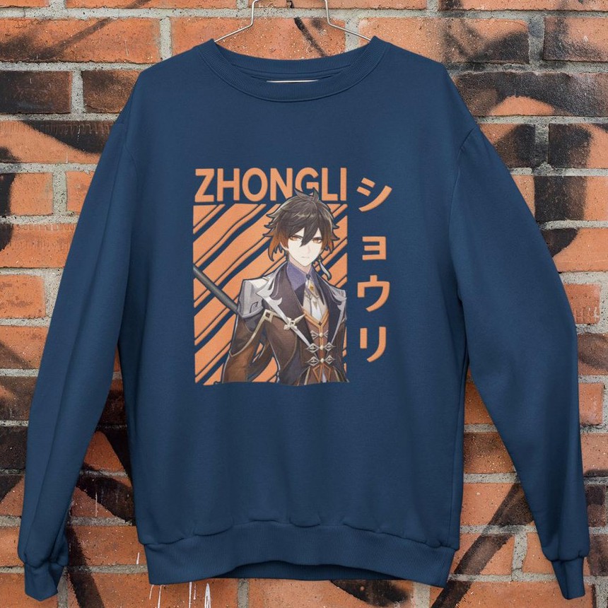 Crewneck Zhongli Genshin Impact Gamer