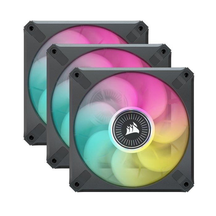 CORSAIR ML120 RGB ELITE Premium PWM Magnetic Levitation Triple Fan - Hitam