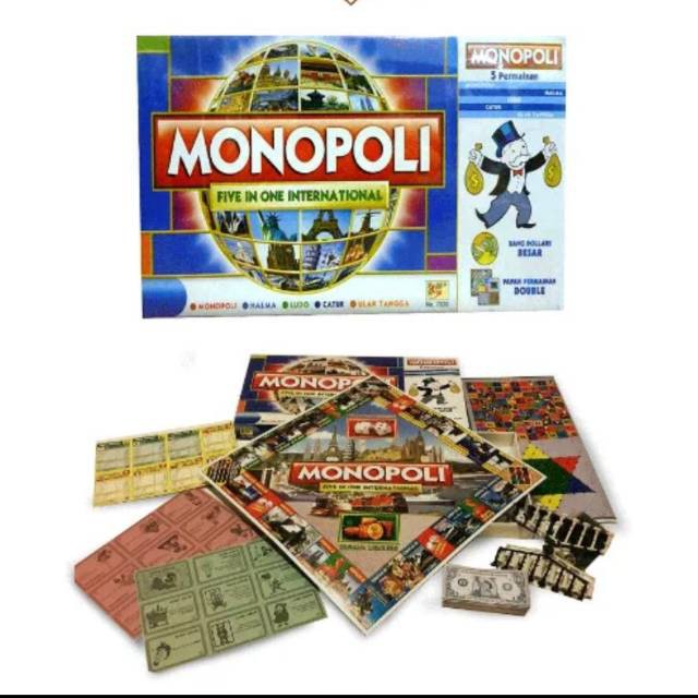 Monopoli 5 In 1 Mainan Anak - 7020