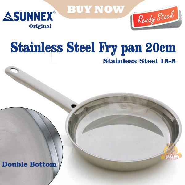 Sunnex 18-8 Stainless Steel Frying pan CHEF 20cm Anti Karat