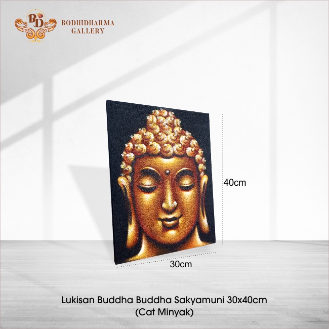 Lukisan Painting Hiasan Dinding Buddha Sakyamuni 30x40cm