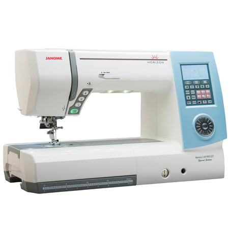 Janome Horizon Mc8900QCP Spesial Edition Mesin jahit Komputer Model Long Arm - Biru Putih