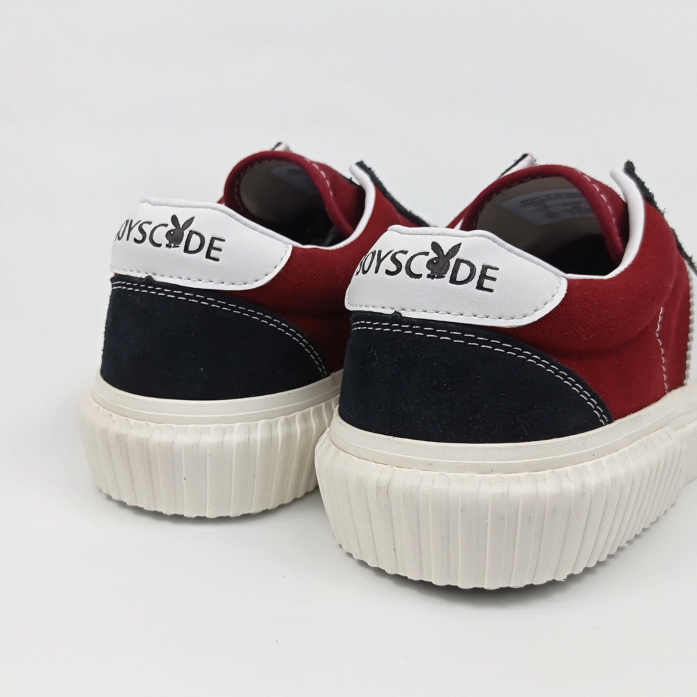 Sepatu Sneakers Casual Pria Wanita Brand Boyscode Original Vulcanized Red Rose Outsole Gerigi