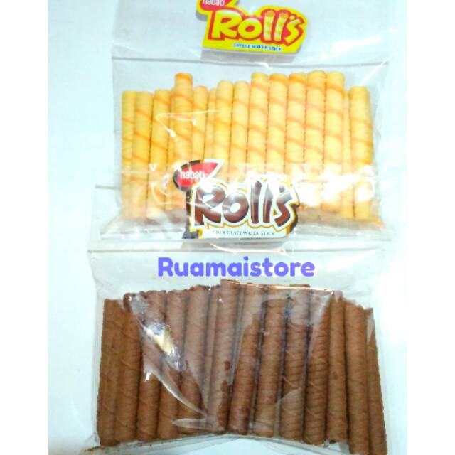 (KILO) Nabati Rolls Keju Cokelat Snack Kiloan 250gram ...