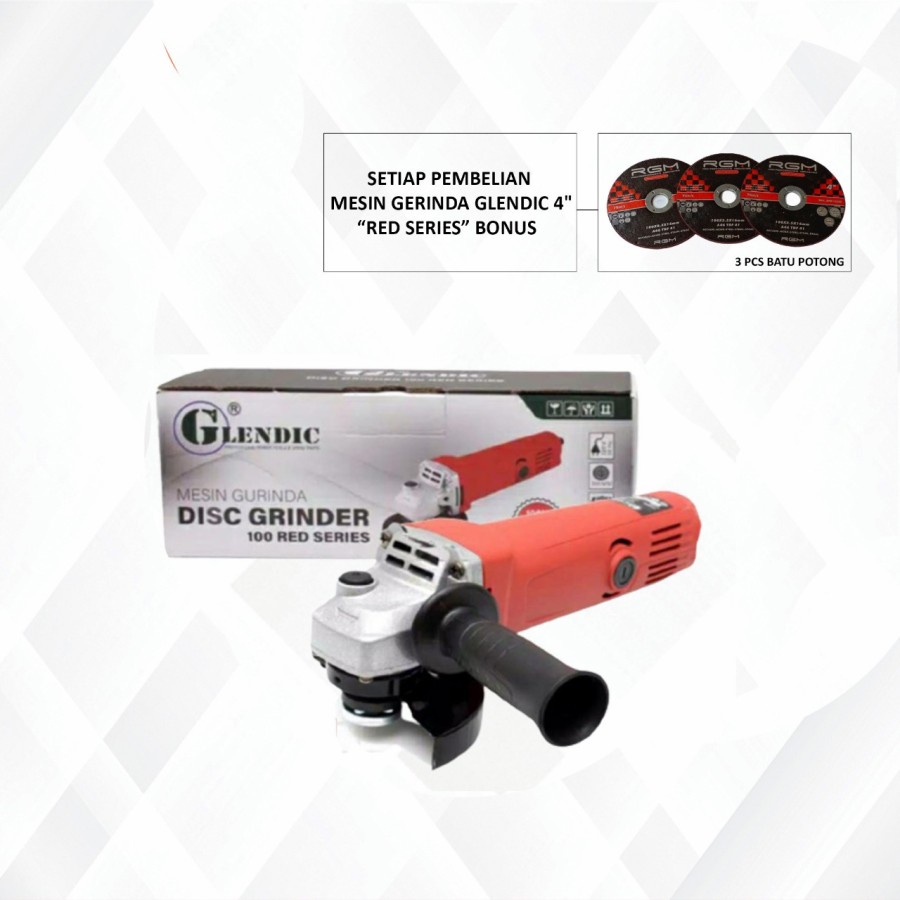 Glendic Mesin Gurinda Glendic 100 Red Series Promo Bonus