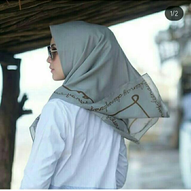 Scarf voal deenay ori polos grey/abu