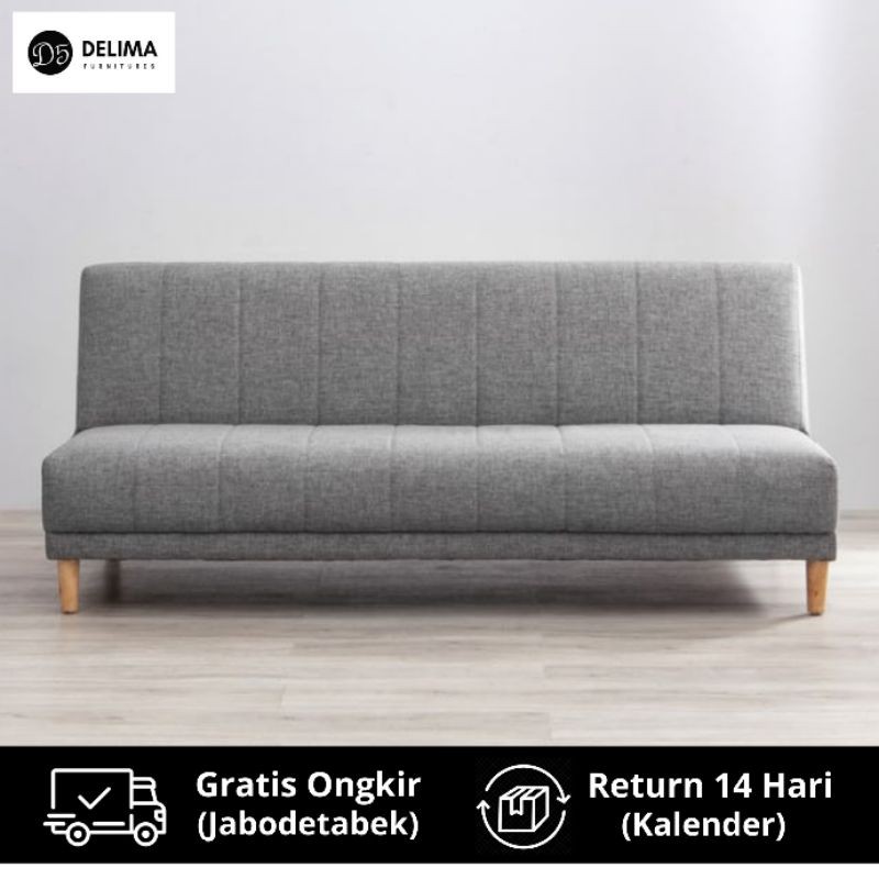 Sofa Bed / Sofa Tempat Tidur Sofa Tamu Lipat, abu-abu