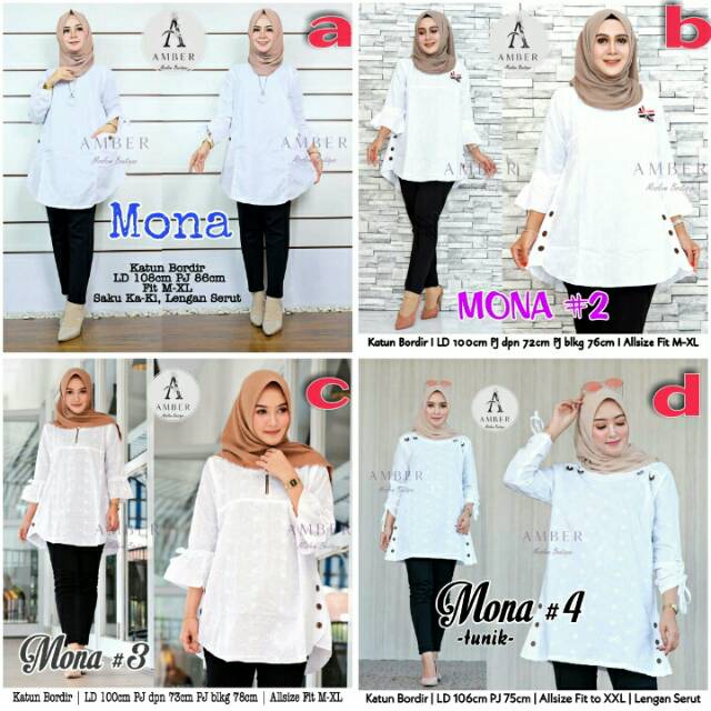 BLUS PUTIH/BLUS POLOS/BLUS REINA/BLUS MONA/ATASAN