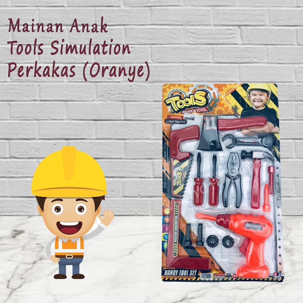 Tools simulation *Mainan untuk tukang * Perkakas * IM 4009 oranye