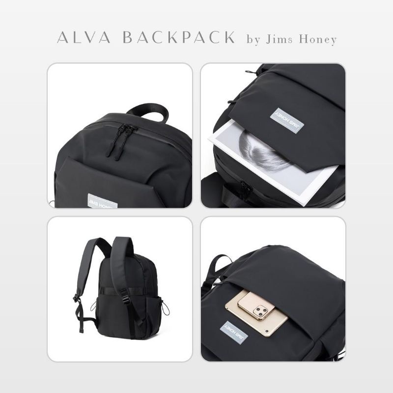 JIMS HONEY ALVA BACKPACK TAS RANSEL UNISEX MUAT LAPTOP