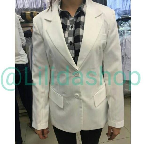 BLOUSE WANITA JAS APOTEKER ( PUTIH GADING) WANITA MERK DUA 2 SAUDARA LIMITED EDITION