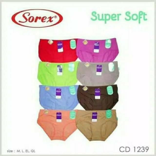 Celana Dalam Wanita Sorex 1239 Size M L XL XXL Premium CD Cewek CD SUPER SOFT 1239 SOREX M-XXL RECOMENDED Sempak Dalaman Perempuan Underwear Wanita