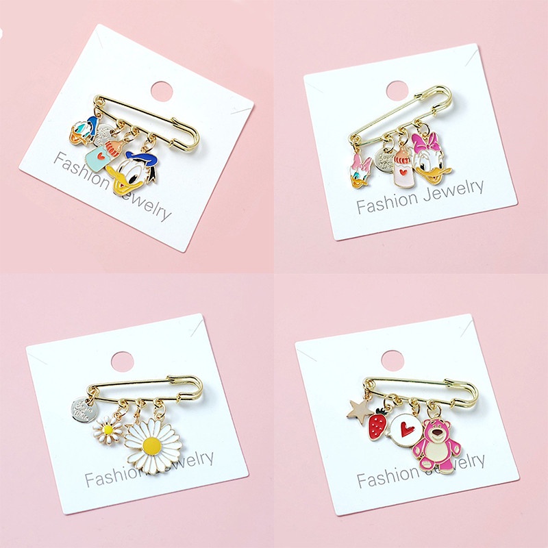 [ACKER] Bros Pin Kartun Pola Korea Lucu Untuk Wanita