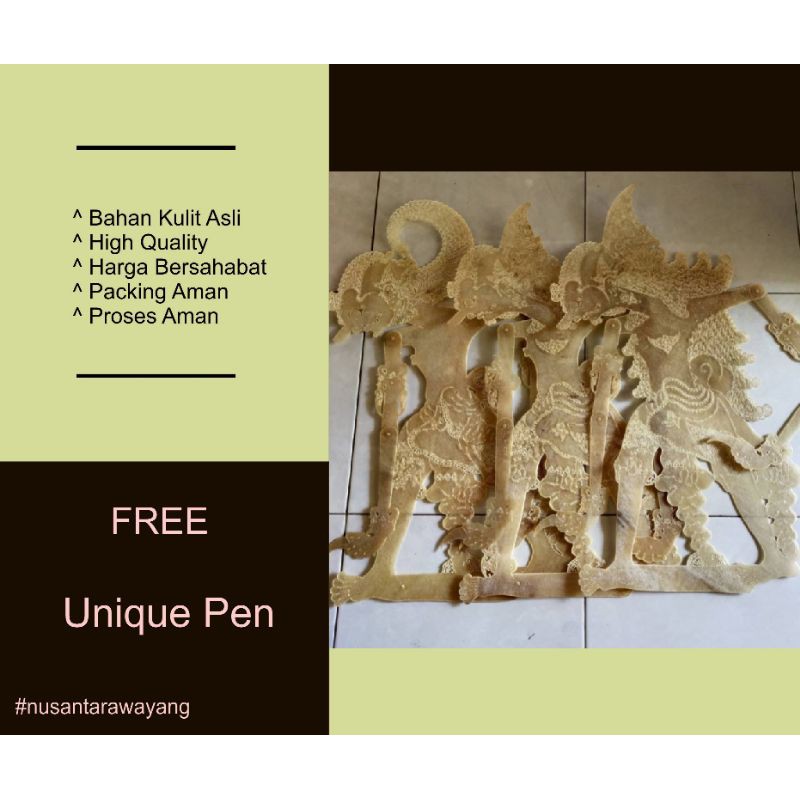 Wayang Kulit Kerbau Asli Tatahan Putihan