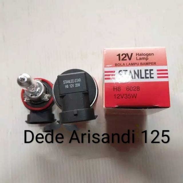 Bola lampu stanlee star H8 35watt 12volt