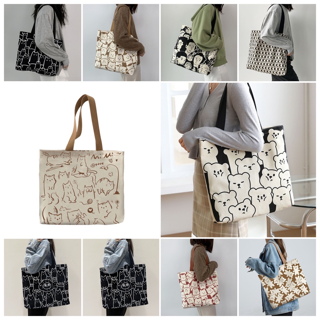 FINOM ALL VARIANT NINE - Tote Bag Kanvas Aesthetic