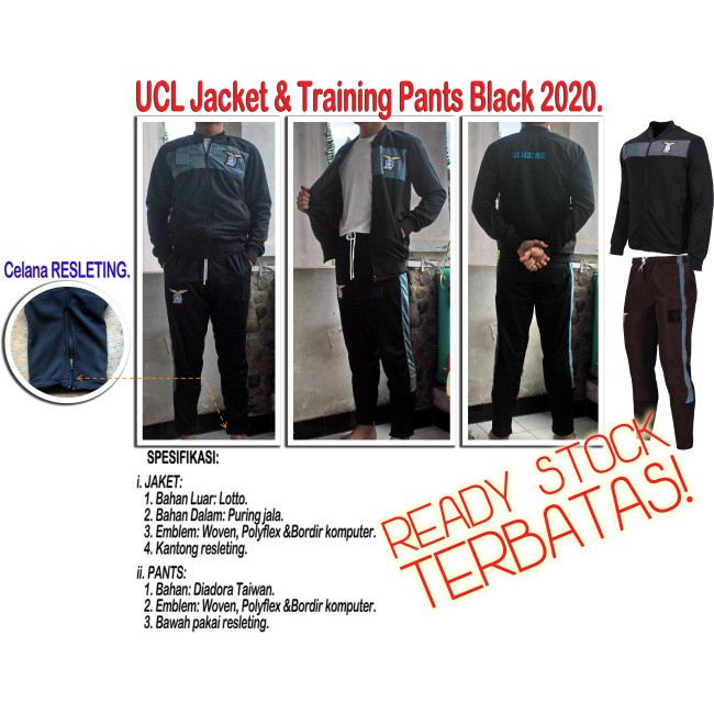 LAZIO UCL Jacket Black 2020.